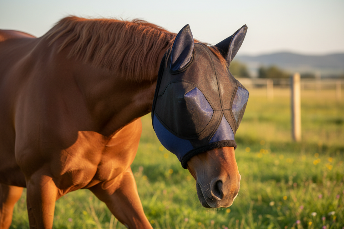 Horse fly repellent grooming routine Fly control for horses in stable yard
