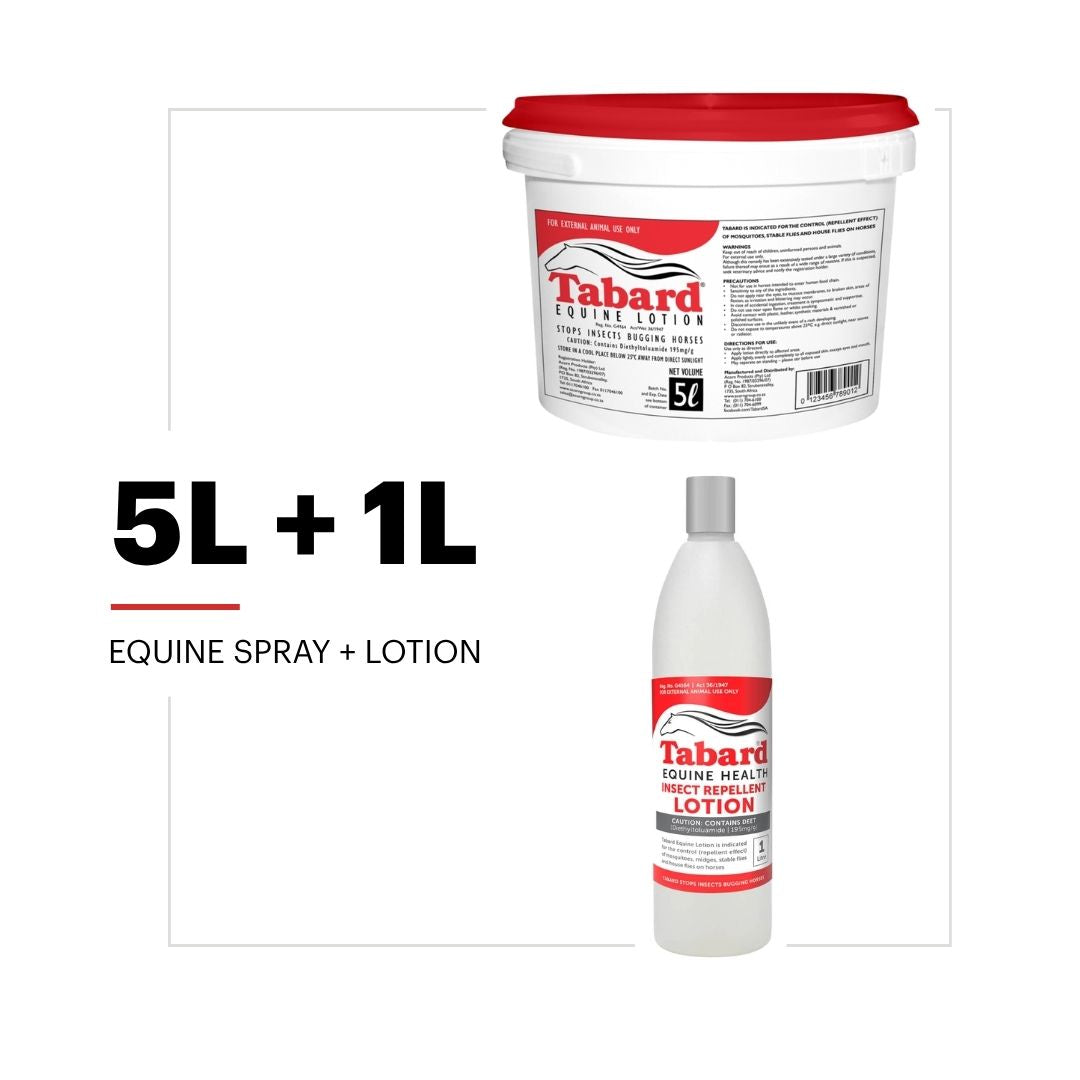 Tabard Equine DEET Lotion Value Pack | 5L + 1L