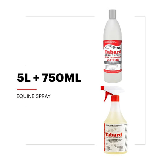 Tabard Equine Fly Protection Entry Combo | 750ml Spray + 1L Lotion